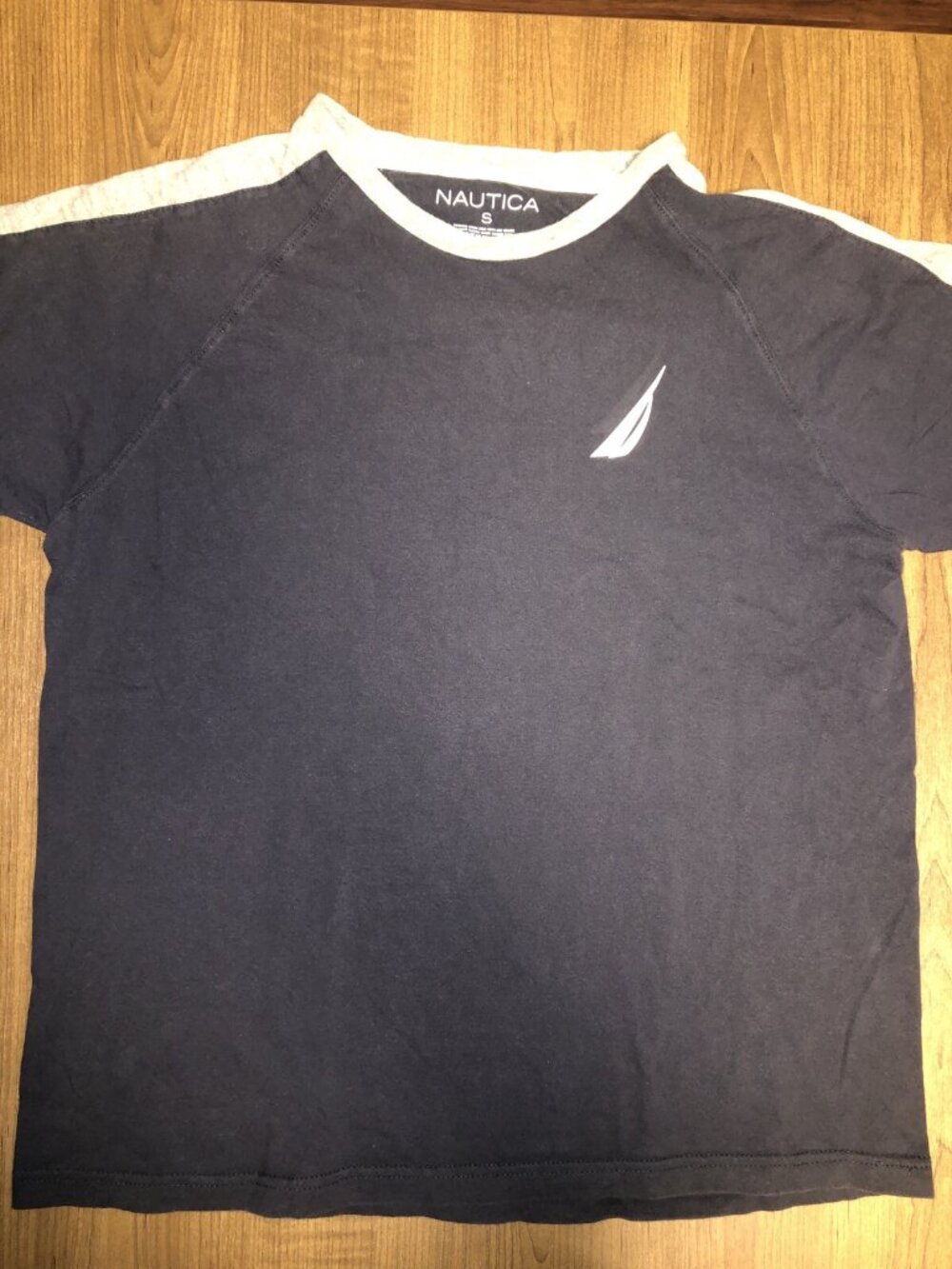 Nautica Shirt Size Small S Black Tee Short Sleeve Logo Adult Men’s Casual